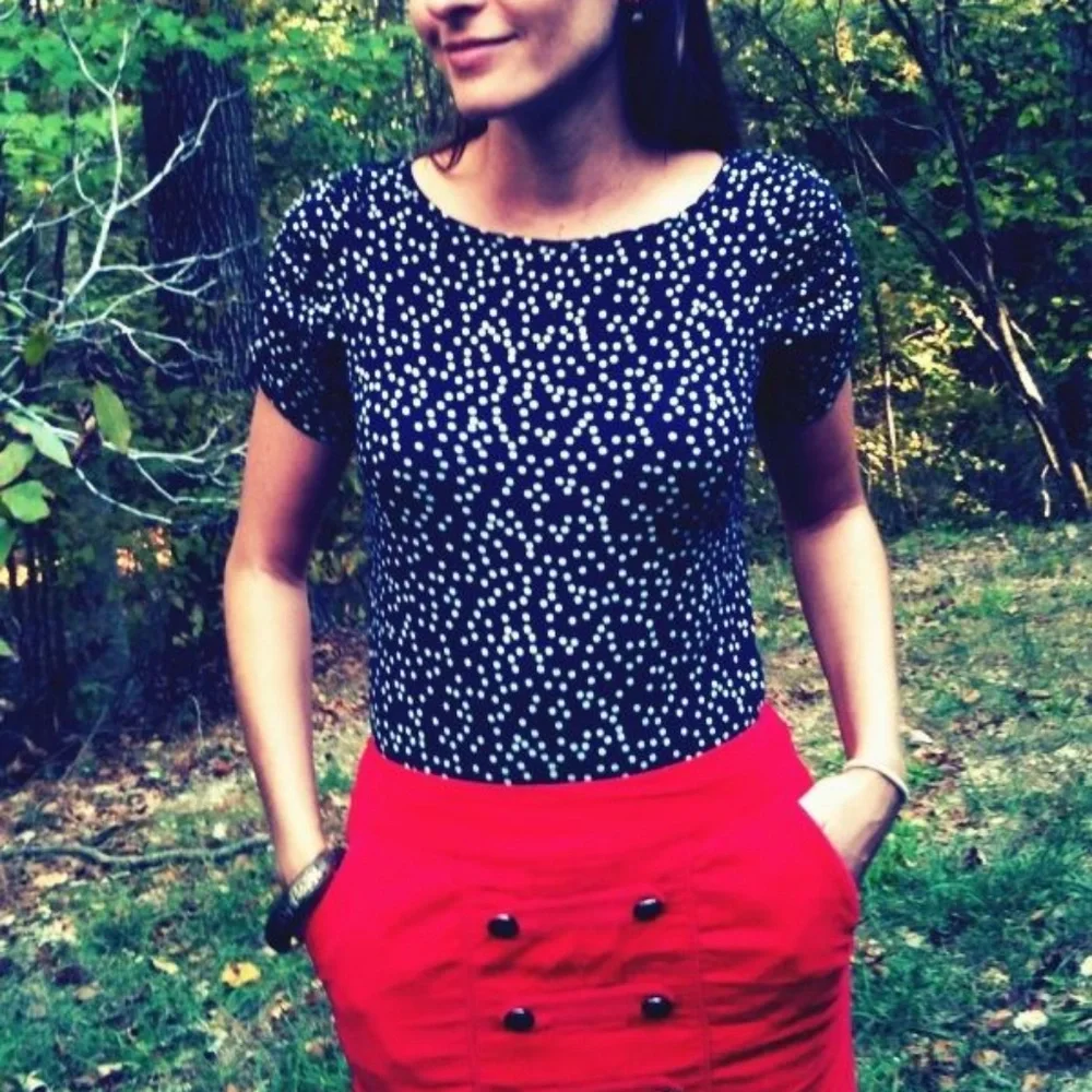Anthropologie Brigadier Skirt Size 0, Red Corduroy Pencil By Odille NWT - Picture 4 of 7